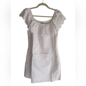 NWT Tommy Bahama Harbour Eyelet OTS Dress in White Size L